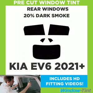For Kia EV6 2021+ Pre Cut Window Tint Kit 20% Dark Rear Car Tinting Film film - Picture 1 of 9