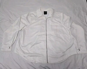 Chaqueta cápsula clásica NIKE Jordan para mujer talla L calce holgado blanca sensación satinada - Imagen 1 de 7