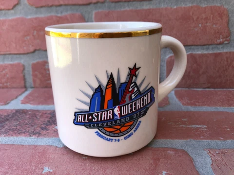 Cleveland '97 All Star Weekend Gold Trimmed Cup Mug Gund Arena Collector Mug Cover