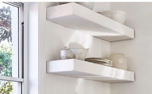 Premium floating shelves,3in thick solid wood floating shelf, many size/colors - Picture 1 of 2