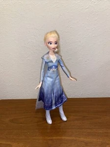 Hasbro Disney Elsa Frozen Barbie Doll Plastic Blue 8” Queen Snow Ice Fans - Picture 1 of 10
