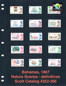 1/3 off $40.25 Scott Value - 1967 BAHAMAS Scenes QEII definitives CV MNH NH UMM - Picture 1 of 4