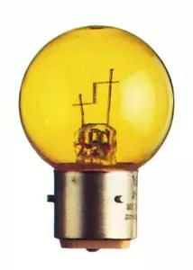 Lampe jaune 24V 45W 3 ergots BA21s NEUVE (ampoule) - Picture 1 of 2