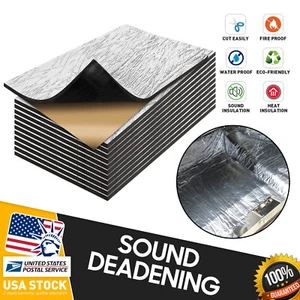 12x 12"x20" Sound Deadener Noise Proof Deadening Mat Car Heat Shield Insulation - Picture 1 of 21