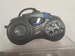 Wired InterAct SG Propad 2 Sega Genesis 6 Button Controller Black SV-439 TESTED - Picture 1 of 6