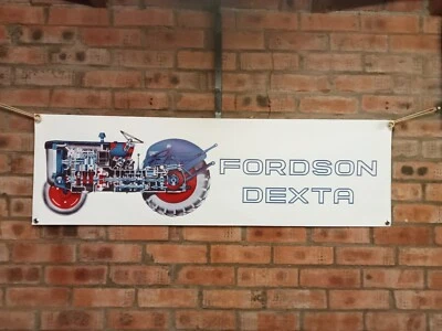 FORDSON DEXTA TRACTOR PVC grande BANDERA TALLER DE TRABAJO garaje hombre cueva bandera