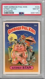 1985 GARBAGE PAIL KIDS STICKERS #22b STINKY STAN SERIES 1 GPK PSA 8 - Picture 1 of 2