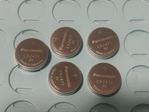 5 pilas de botón de litio Panasonic CR2477 3V - NUEVO - Imagen 1 de 2