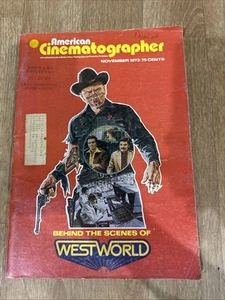 American Cinematographer Magazine November 1973 BEHIND SCENE OF WESTWORLD MGM - Picture 1 of 4