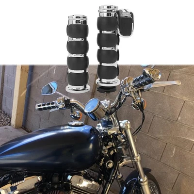 1" Motorbike Handlebar Hand Grips For Harley Electra Glide Classic FLHTC CVO - Image 1 of 4