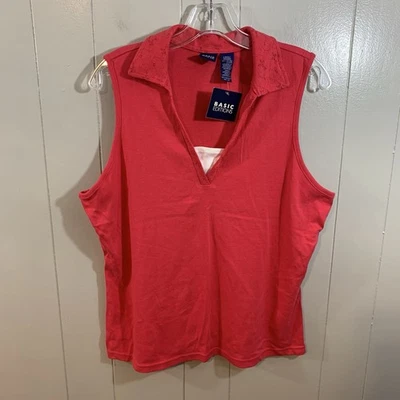 Camiseta sin mangas Casula Basic Editions rosa cuello sin mangas capa sintética L NUEVA Foto 1 de 4