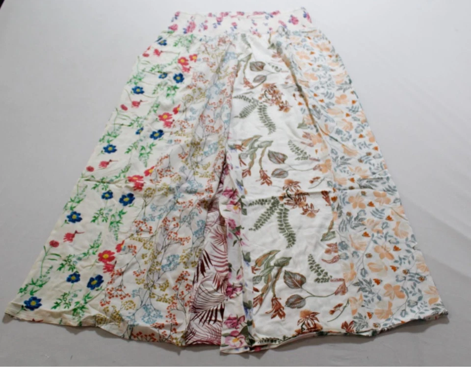 Pantalones elegantes para mujer Sacred Threads florales serenidad retazos AR8 blancos grandes/XL Foto 1 de 4