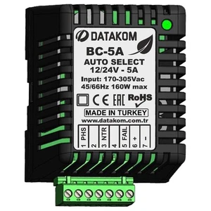 Cargador de batería generador DATAKOM BC-5A (Auto12V/24V, 5A, DIN) - Imagen 1 de 4