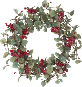 18 Inch Christmas Wreath Christmas Decorations with Berries Winter Wreath - Picture 1 of 9