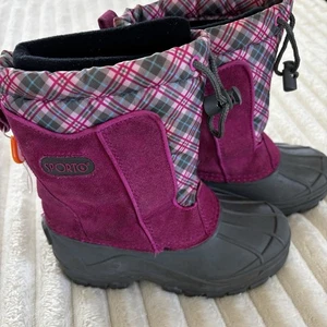 Sporto Mädchen Frost G Snow Duck Stiefel pink lila kariert Größe 13 - Bild 1 von 12