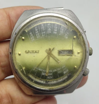 Reloj Pulsera ORIENT Japón Perpetuo Calendario Multianual 46941 Automático Para Piezas Foto 1 de 4