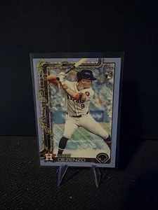 2025 Topps Holiday Zach Dezenzo RC Light Blue Glitter Parallel SP Astros #H162 - Picture 1 of 2