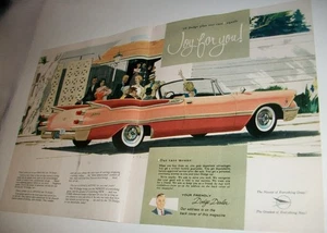 1959 Dodge convertible dealer-mag centerfold car ad- "Joy for you! - Picture 1 of 1