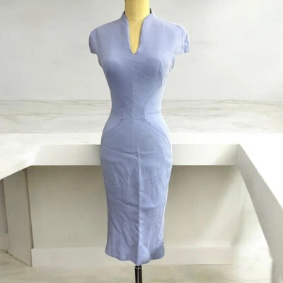 Nuevo Vestido Con Etiquetas Zac Posen Lila Manga Corta Talla 0 Ventas al por menor $1,390 Foto 1 de 4