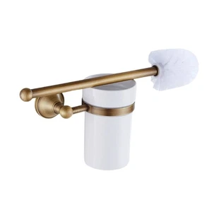 Retro Bathroom Brush Holders Detachable Head Small Toilet Brush Rack for House - Picture 1 of 8
