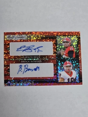 2023 Leaf Eclectic Brock Bowers/Carson Beck 9/9 Auto  - Image 1 of 2