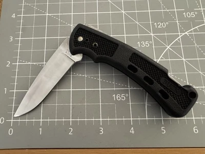 BUCK 442 Bucklite Black Thermoplastic Handle Lockback Knife 7.25" Open *1998* - Image 1 of 4