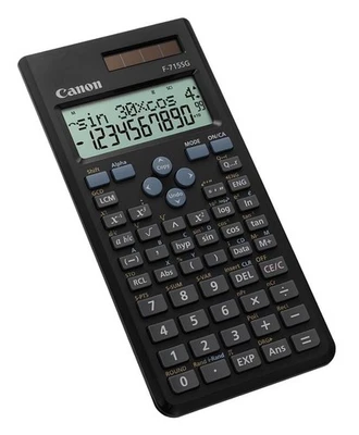 Canon 250 Function Dual Power Scientific Calculator - Black (F-715SG) - Image 1 of 3