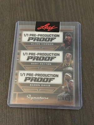 Serie Signature Hoja Metal 2024 Prueba de preproducción 1/1 IVERSON PAYTON DAVIS Foto 1 de 4