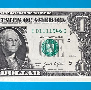 January 11, 1946 (E 01111946 C) BIRTHDAY $1 One Dollar Bill *UNC* - Picture 1 of 4