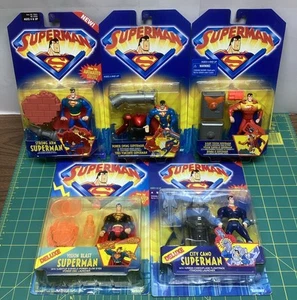 NEW Superman The Animated Show Superman Deluxe 1996 1998 2001 Figure Lot (5) - Picture 1 of 7