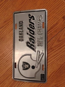 Vintage Oakland Raiders NFL Champs License Plate - Picture 1 of 2