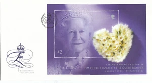 (138617) Queen Mother Death minisheet GB Guernsey FDC 2002 - Picture 1 of 1