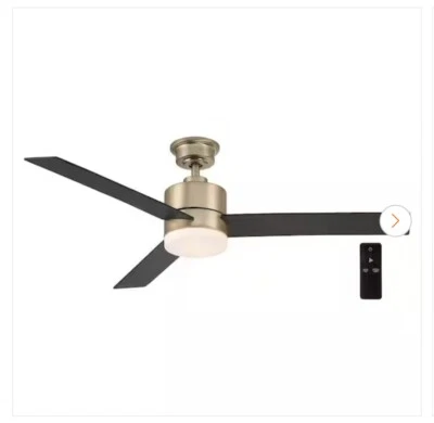 Hampton Bay Madison 52 in. LED Brushed Gold Indoor Ceiling Fan AK30A-CB - Image 1 of 4
