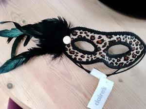 Venetian Masquerade Eye Mask CLAIRE'S Mardi Halloween Ball Party Prom Costume UK - Picture 1 of 2