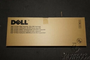 New Sealed Box Genuine OEM Dell 5110cn High Yield Yellow Toner Cartridge JD750 - Picture 1 of 5