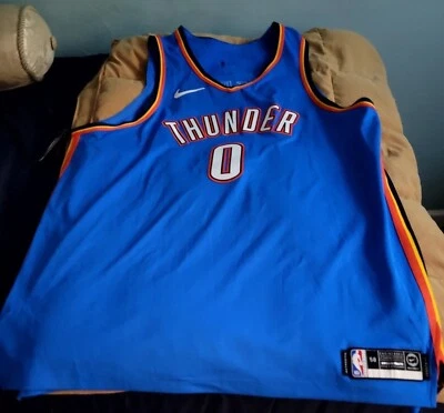 russell westbrook oklahoma city thunder jersey AUTHENTIC  - Image 1 of 4