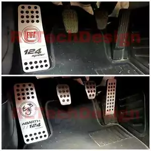 Poggiapiede footrest Fiat Abarth 124 spider aluminium alluminio engraved - Zdjęcie 1 z 3