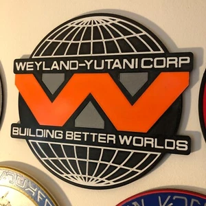 Weyland-Yutani Corp Logo Wall Plaque - 3D Printed - Picture 1 of 7