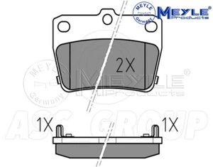 Meyle Pastilla de Freno Set,Eje Trasero Con Antichirridos Placa 025 236 5614 / W - Imagen 1 de 3