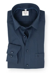 Marvelis Herren Businesshemd Langarm Non-Iron Modern Fit,Einfarbig,New Kent - Picture 1 of 4