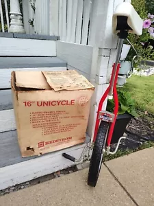 Vintage Hedstrom Brand Unicycle 16" Wheel W/ Original Box And Manual - Picture 1 of 9