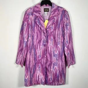 Cappotto donna Bob Mackie Wearable Art nuovo con etichetta taglia 1X stile QVC chiusura bottoni - Foto 1 di 8