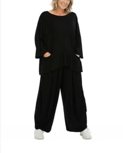 AKH Lagenlook Übergangs Big Shirt in kastiger Form aus Jersey NEU EG (bis 60) - Bild 1 von 4