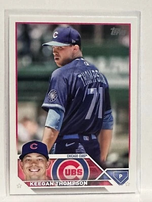 #40 Keegan Thompson Chicago Cubs 2023 Topps Series One Baseball Card - Image 1 of 2