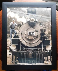 Rio Grande No. 482 Baldwin Steam Locomotive Train Photo, Framed 16" x 12.5" - Picture 1 of 4