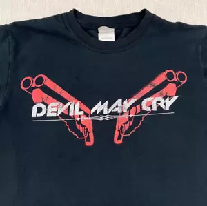 Y2K Devil May Cry T Shirt Adult Small S Black Video Game Tee Promo Guns Gildan - Picture 1 of 13
