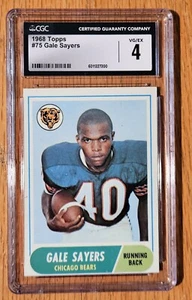 1968 Topps #75 Gale Sayers Chicago Bears CGC 4.0 - Foto 1 di 4