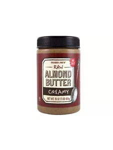 Trader Joe's Raw Almond Butter Creamy Unsalted No Salt 16 oz - Picture 1 of 3