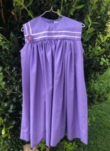 Mädchen Lavendel Erbstück ärmelloses Kleid-gefüttert Top mit NLA Band Borte, Rosetten - Bild 1 von 7