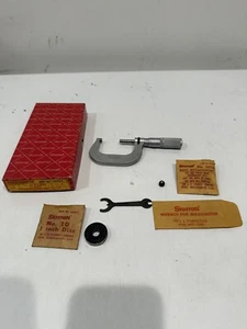 Starrett T2XFL No. 2 2” Micrometer With Box Wrench Ball Attachment 2D 247A - Picture 1 of 12